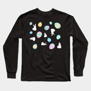 Easter Bunnies and Eggs Patterns Long Sleeve T-Shirt